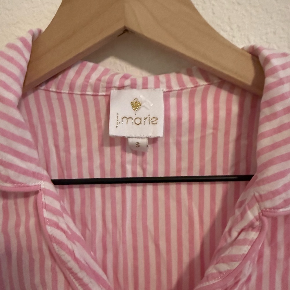 J. Marie// EUC Pink Striped Women's Pajama Set - Picture 2 of 8